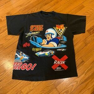 Vintage 1993 Speed Racer All Over Print Anime Shirt